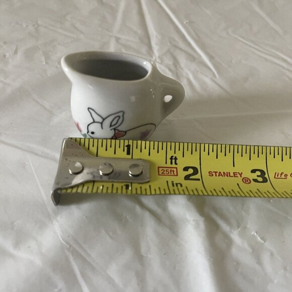 Bunny Mini Tea Set Replacement Pieces Rabbit Miniature Doll House Easter - Picture 15 of 16